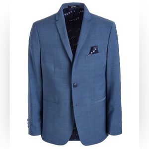 DKNY Solid Blue suit Jacket and pants size 18R